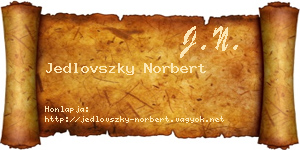 Jedlovszky Norbert névjegykártya