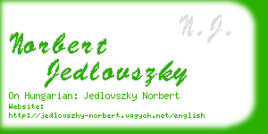 norbert jedlovszky business card